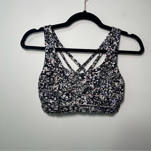 Lululemon women’s Black floral Spritz Multi free to be serene sports bra in US 6 - Picture 3 of 9